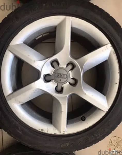 original 17" rims Audi & 18" tires 265/60/18 3