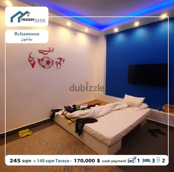 luxury apartment for sale in bchamoun شقة للبيع في بشامون فخمة مع تراس 7