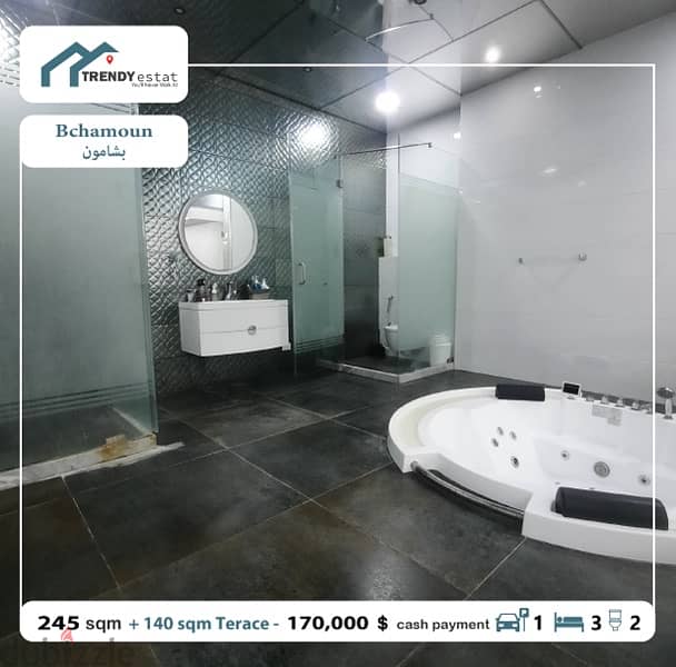 luxury apartment for sale in bchamoun شقة للبيع في بشامون فخمة مع تراس 9