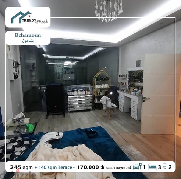 luxury apartment for sale in bchamoun شقة للبيع في بشامون فخمة مع تراس 14