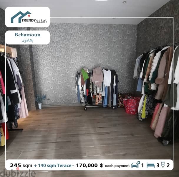luxury apartment for sale in bchamoun شقة للبيع في بشامون فخمة مع تراس 19