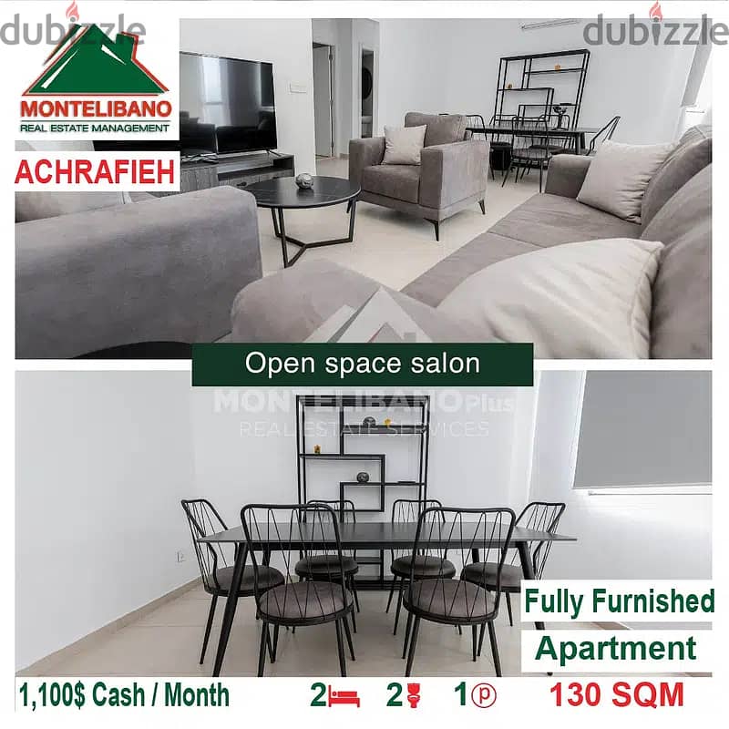 1100$/Cash Month!! Apartment for rent in Achrafieh!! 0