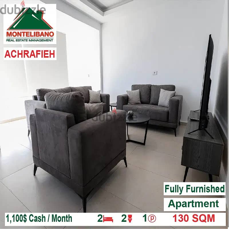 1100$/Cash Month!! Apartment for rent in Achrafieh!! 1