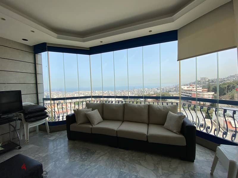 A furnished and equipped apartment in Fanar with unbeatable sea view 0