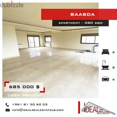 Apartment for sale in baabda 380 SQM REF#MS82049