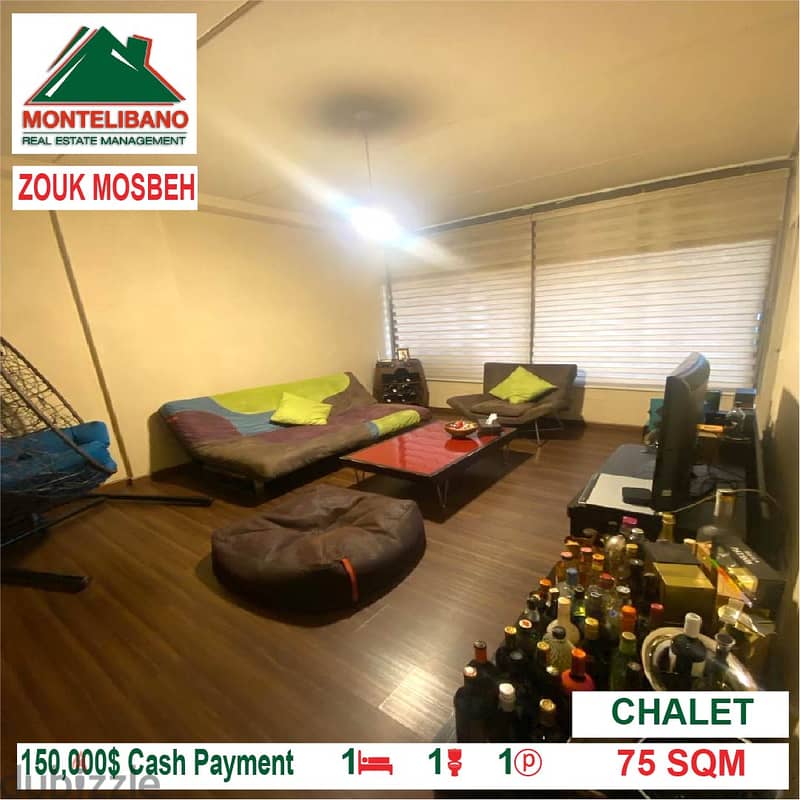 150,000$ Cash Payment!! Chalet for sale in Zouk Mosbeh!! 1