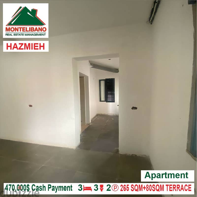 470,000$!! Apartment for sale located in Hazmieh 4