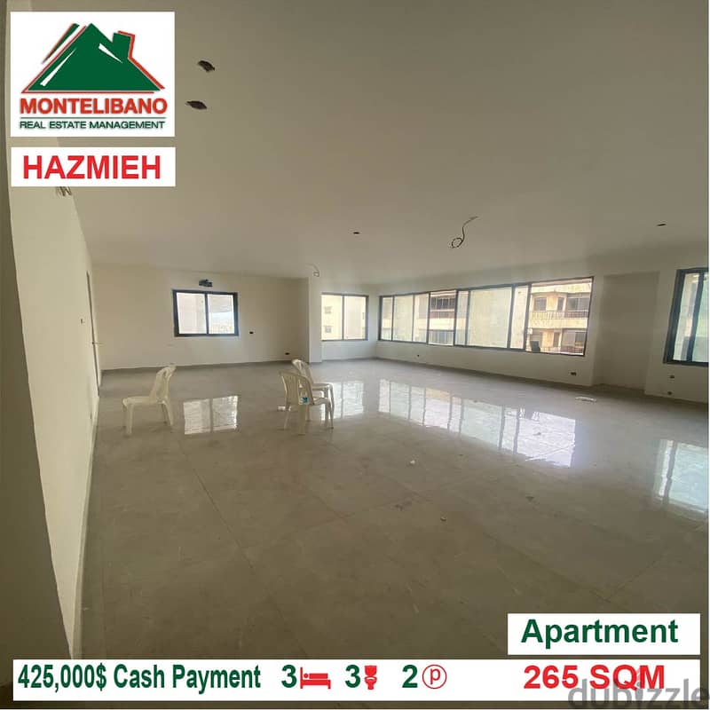 425000$!! Apartment for sale located in Hazmieh 1