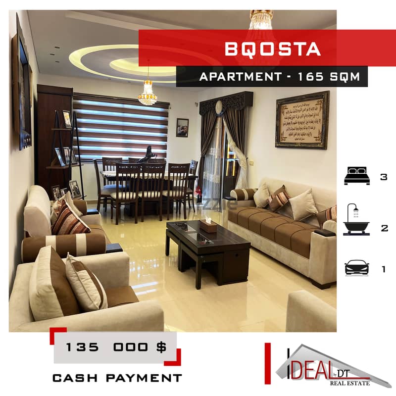 Apartment for sale in Bqosta , Saida 165 sqm ref#jj26057 0