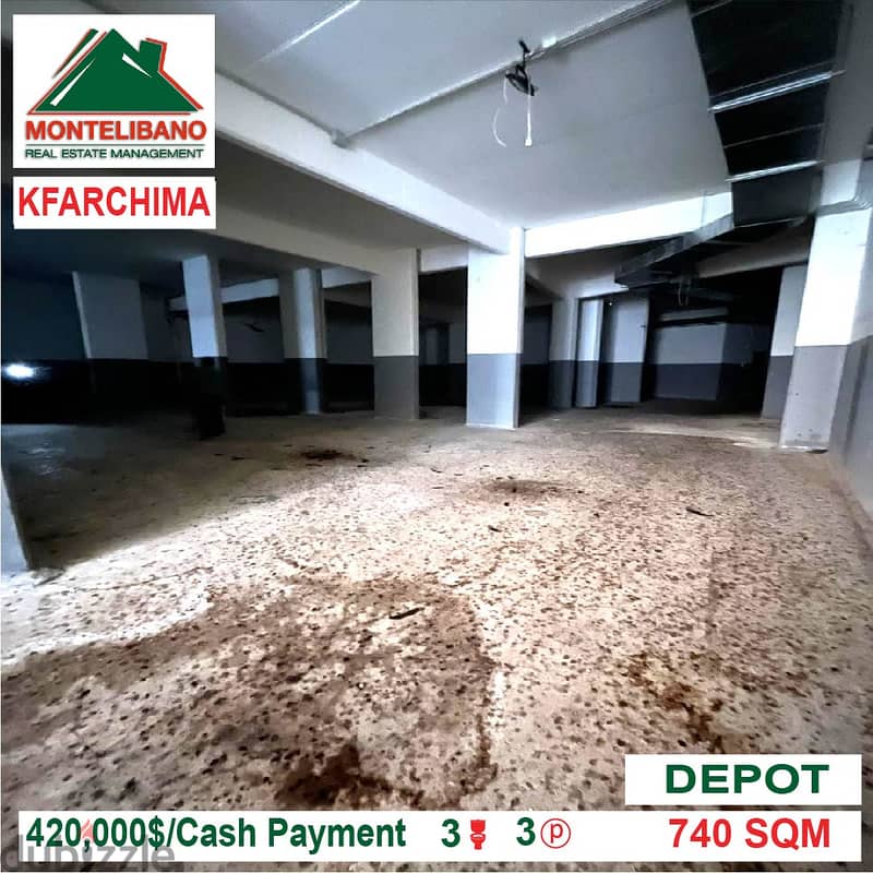 420,000$!! Depot for sale located in Kfarchima!! 1