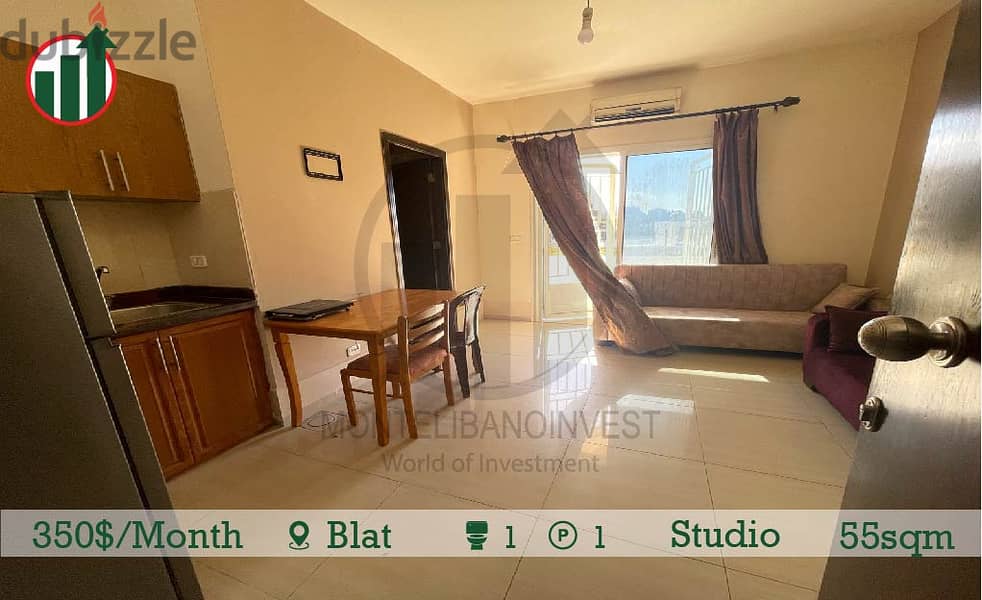 Furnished Studio for rent in Blat with Terrace! 2