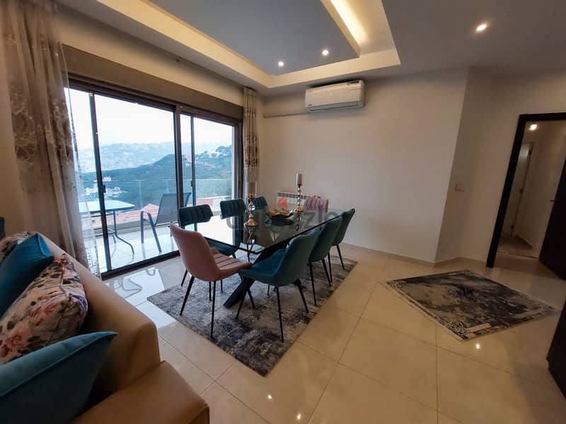 145 SQM Furnished Apartment in Qornet Chehwan, Metn with Mountain View 2