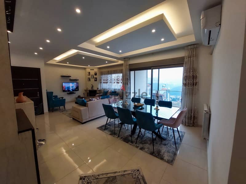 145 SQM Furnished Apartment in Qornet Chehwan, Metn with Mountain View 4