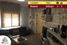 Baabda 220m2 | Well Maintained | Decorated | Prime Location | PJ | 0