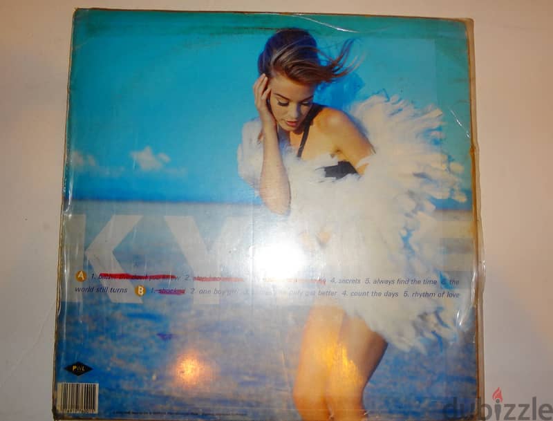 Kylie Minogue "Rhythm of love" album vinyl 1