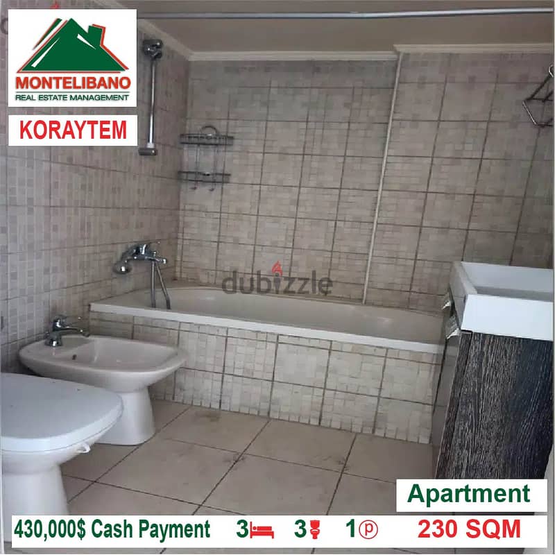 430,000$ Cash Payment!! Apartment for sale in Koraytem!! 4