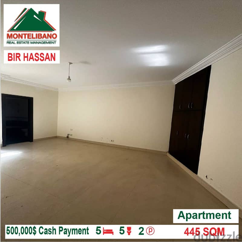 500000$!! Apartment for sale located in Bir Hassan 1