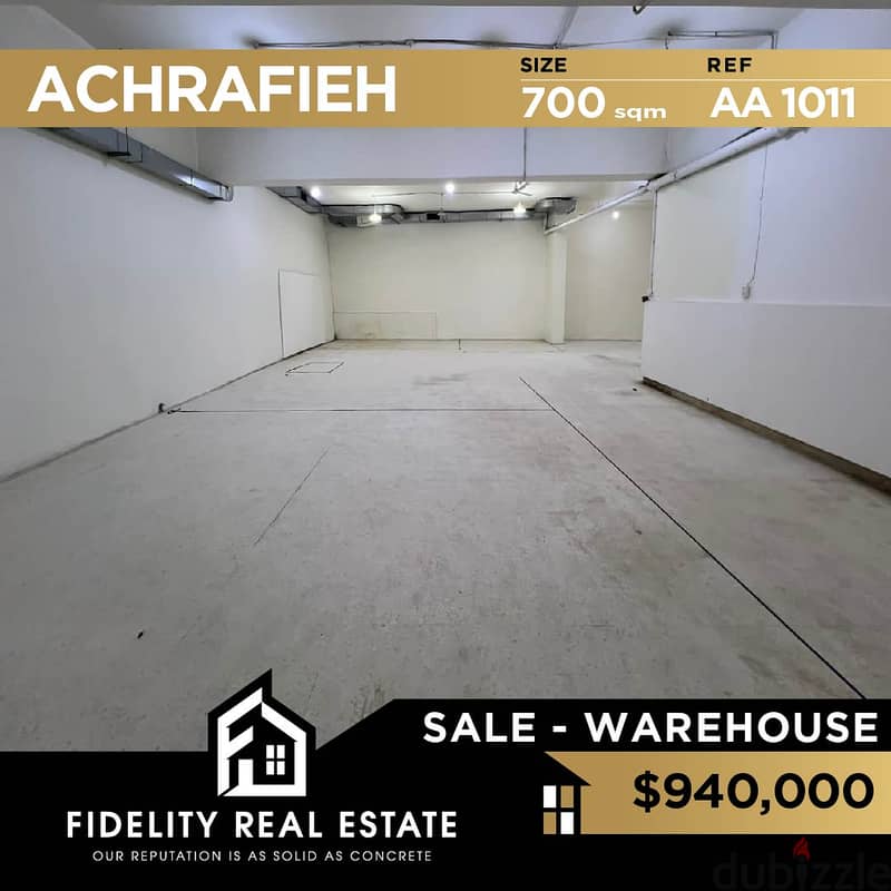 Warehouse for sale in Achrafieh AA1011 0