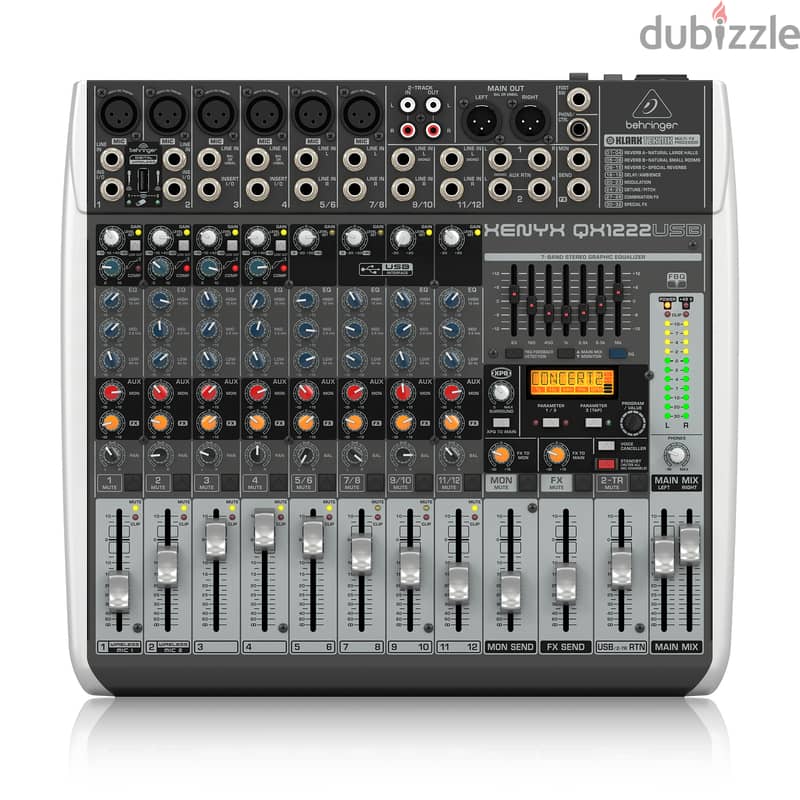 Behringer Xenyx QX1222USB Mixer with USB and Effects 0