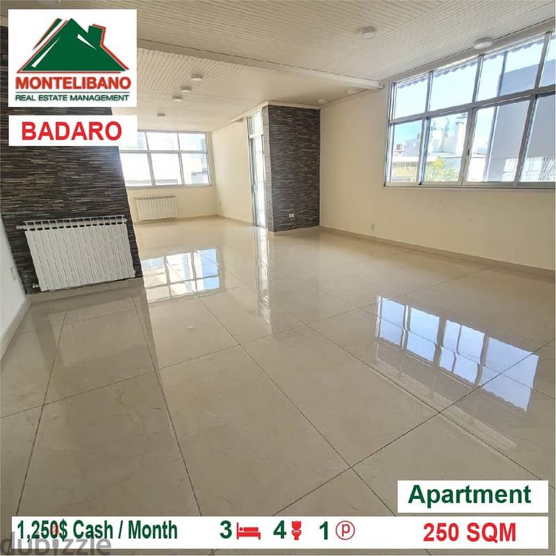 1250$!! Apartment for rent located in Badaro 1