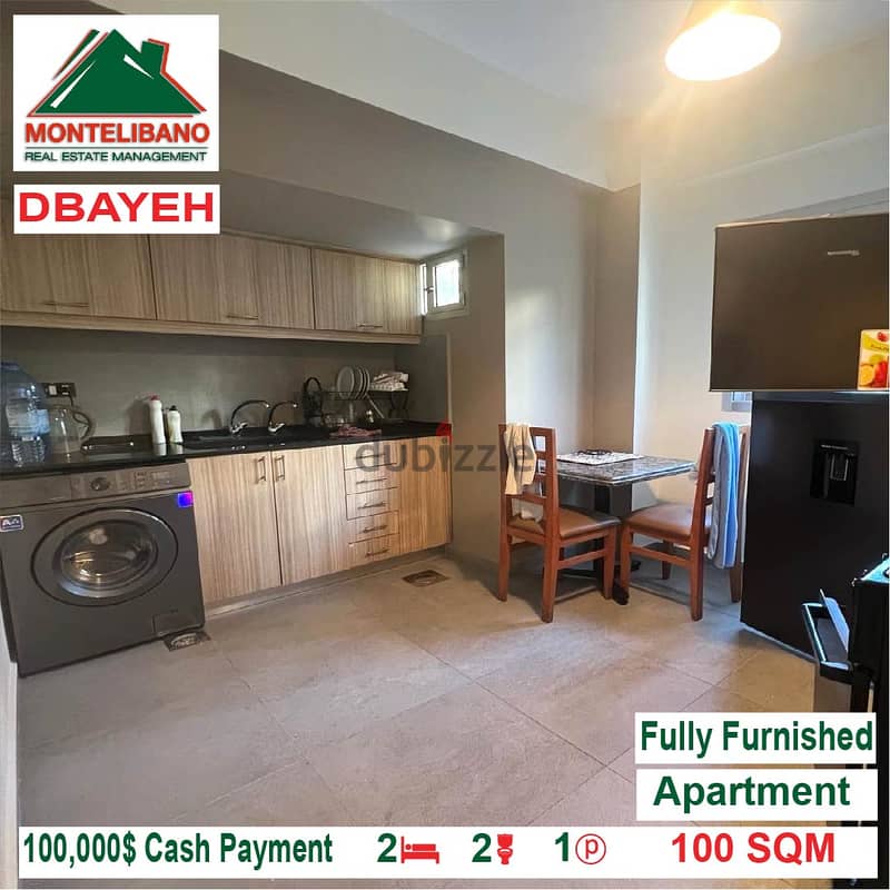 100,000$ Cash Payment!! Apartment for sale in Dbayeh!! 1
