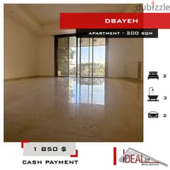 Apartment for rent in dbayeh 200 SQM REF#EA15218 0