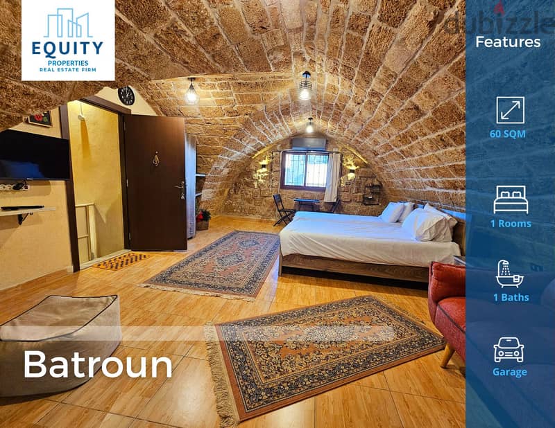 Heart of Batroun | Stone House | Fully Furnished | 60 SQM | #CT55898 0