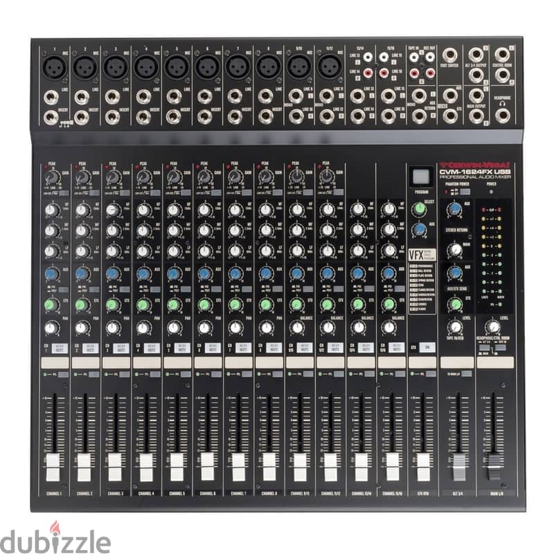 Cerwin Vega CVM1624FXUSB Audio Mixer w/ FX & USB 16 Channel 0