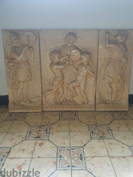 Bas relief wall decoration plaster with sand 2