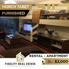 Furnished apartment for rent in Horsh tabet KR1038
