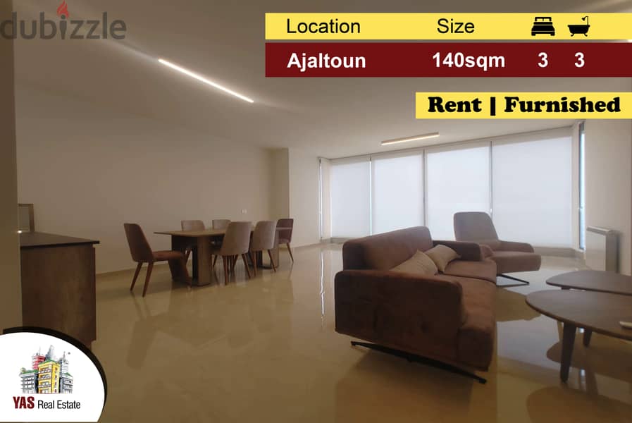 Ajaltoun 140m2 | Rent | New Building | Furnished | Lease to Own | IV M 0