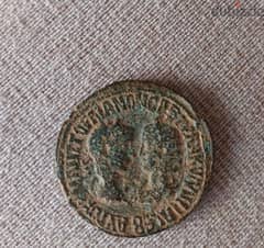 Ancient Roman Bronze Coin Emperor Gordian III &Tranqullina 241 AD