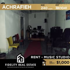 Music studio for rent in Achrafieh RK1041