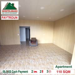 59000$!! Apartment for sale located in Faytroun 0
