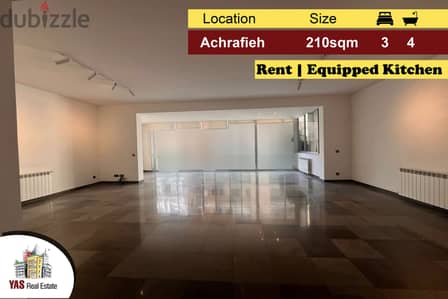 Achrafieh 210m2 | Rent | Luxury | Equipped kitchen | Prime Location |