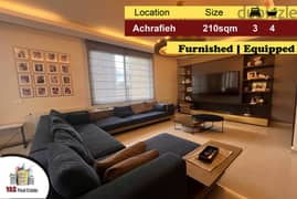 Achrafieh 210m2 | Panoramic View | Furnished/Equipped | Prime Location 0