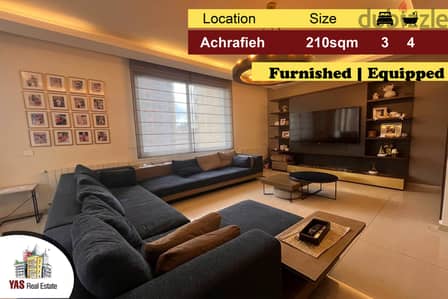 Achrafieh 210m2 | Panoramic View | Furnished/Equipped | Prime Location