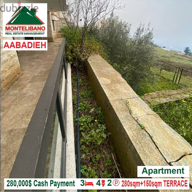 280,000$!! Apartment for sale located in Dhour El Aabadieh 4