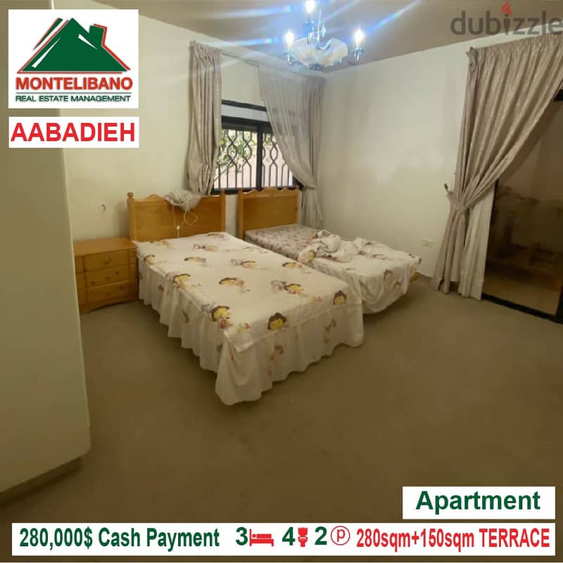 280,000$!! Apartment for sale located in Dhour El Aabadieh 6
