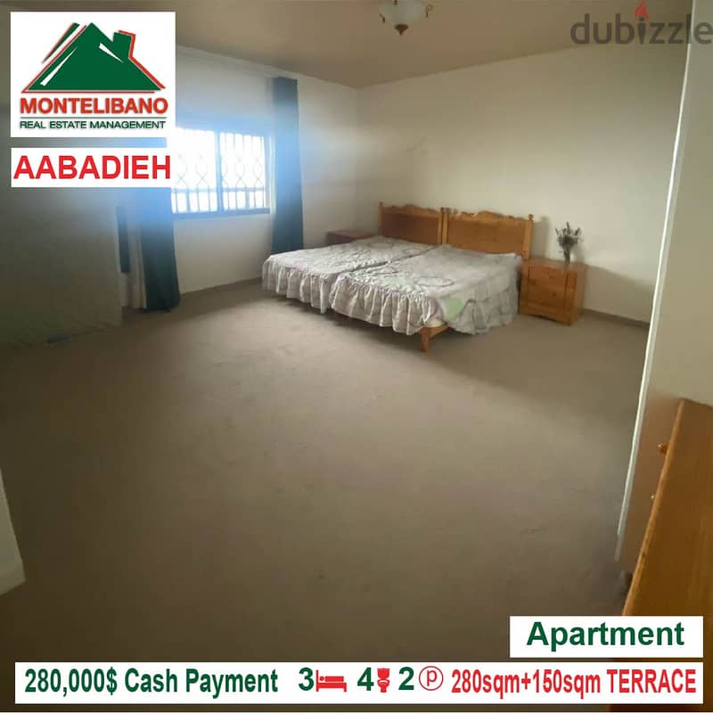 280,000$!! Apartment for sale located in Dhour El Aabadieh 7