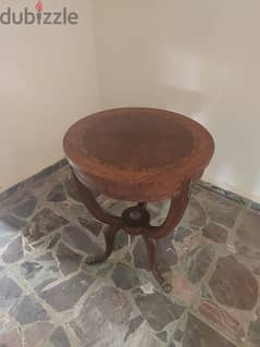 2 antique round tables