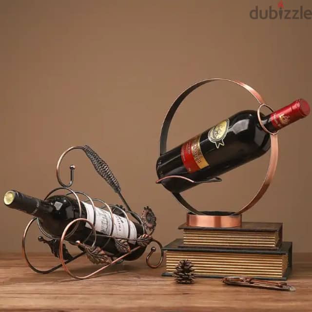 Circular Wine Rack, Modern Gilded Wine Holder 1