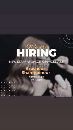 manicurist is needed at salon georges azzi