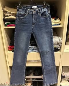low waisted flare jeans from pull and bear not used