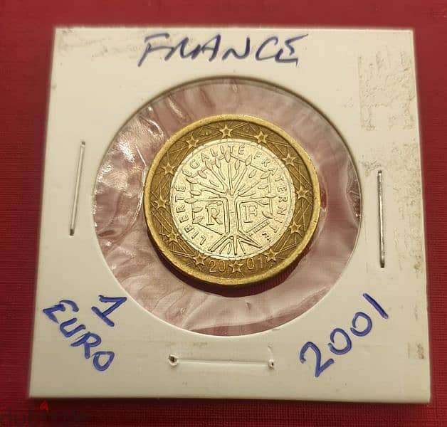 France 1 Euro 2001 bi-metallic 0