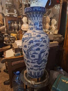 vase فاز صيني تراثي قديم حجم كبير بورسولان كيشاني انتيك 0