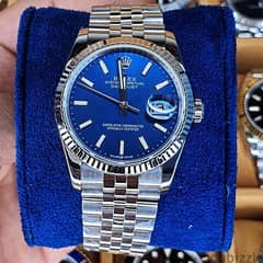 Rolex date just 36 mm blue dial jubilee strap steel