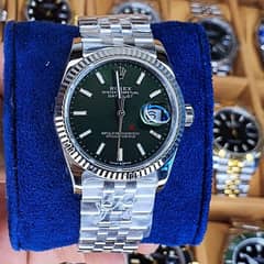 Rolex date just 36 mm olive green new