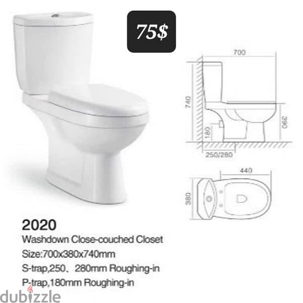 طقم حمام TOYO(كرسي + مغسلة) bathroom toilet seat and sink 11