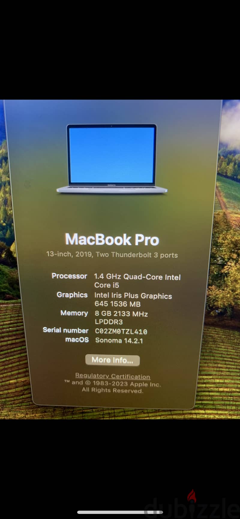 Macbook pro 13 inch 2019 0